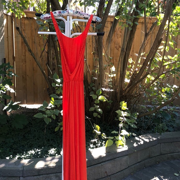 Orange maxi open back dress! - Picture 3 of 5